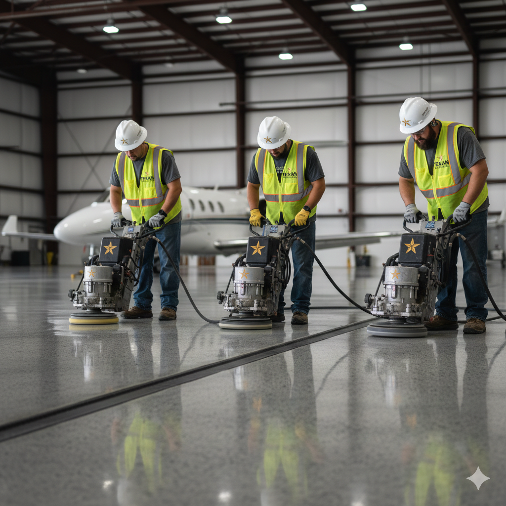 Polished Concrete - Commercial Flooring Service by Texan Floor Service in Houston, Texas