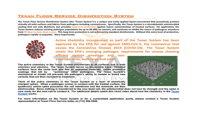 The Texan Disinfection System The Texan Disinfection System