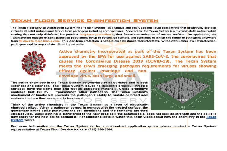 The Texan Disinfection System The Texan Disinfection System